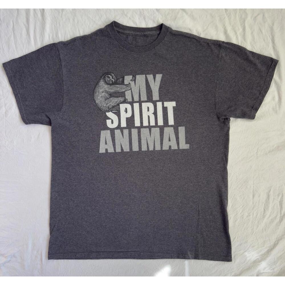 My Spirit Animal: Sloth T Shirt Mens M Funny Lazy Slow Sarcastic Graphic Novelty